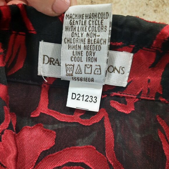 Vtg Y2K sheer lightweight floral jacket - Draper's & Damon's - Picture 11 of 12